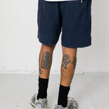 Relaxed Assembly Short - Dark Navy Cotton Linen