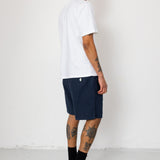 Relaxed Assembly Short - Dark Navy Cotton Linen