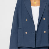 Folk | Folk Relaxed Fit Blazer - Soft Indigo Overdyed Stripe