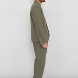 Cotton Linen Trouser Drawcord - Olive