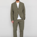 Cotton Linen Blazer - Olive