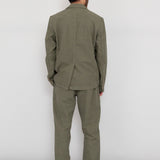 Cotton Linen Blazer - Olive