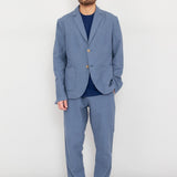 Cotton Linen Blazer - Woad