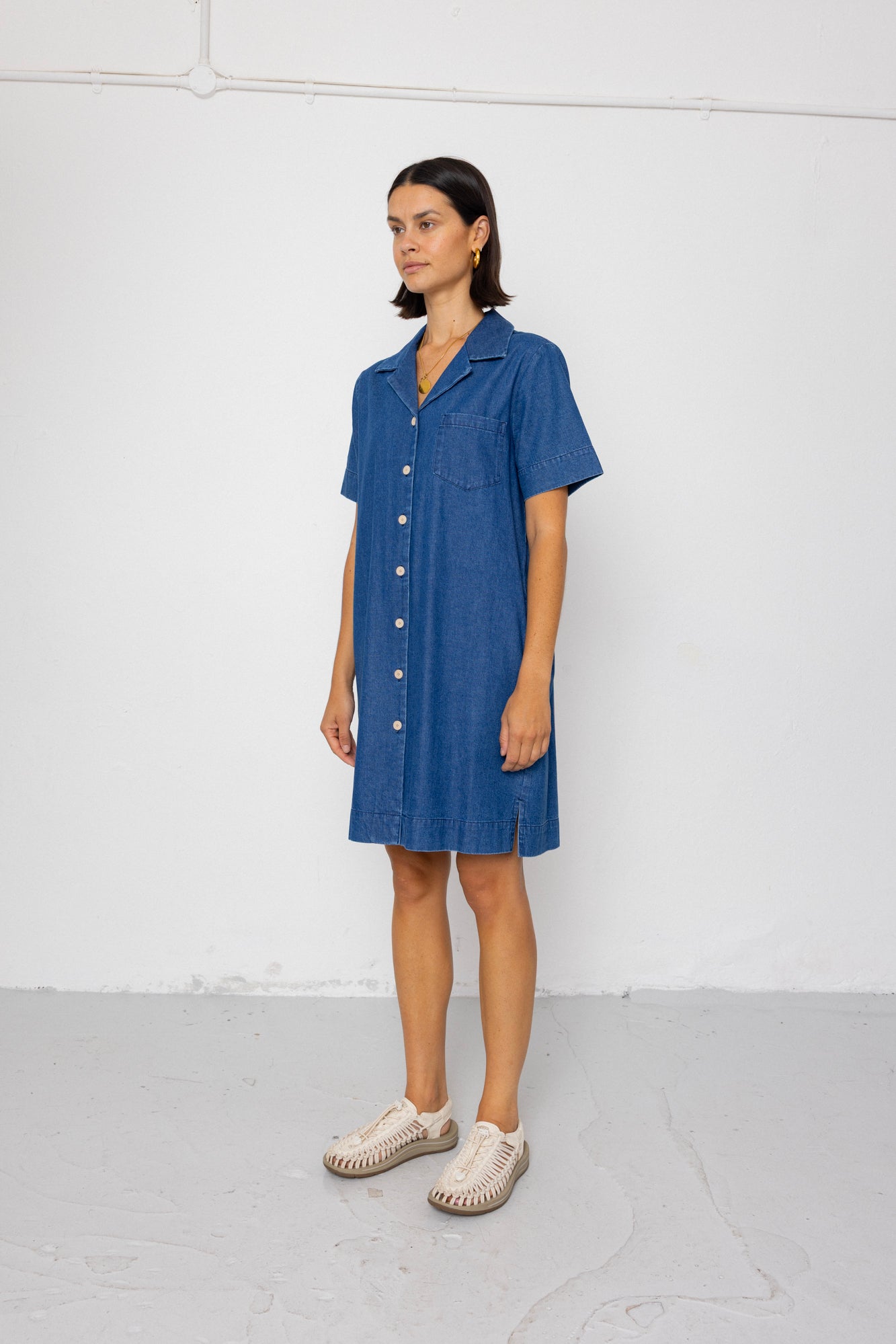 Folk | Folk Shirt Dress - Indigo Denim