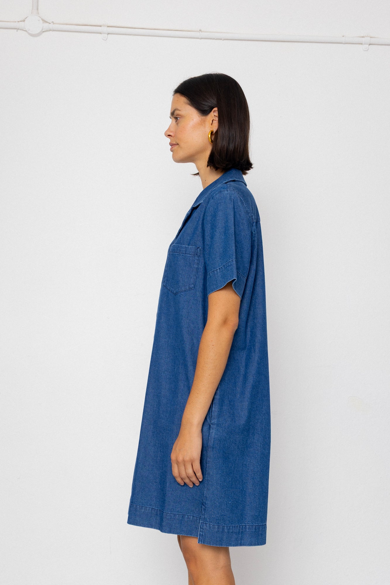Folk | Folk Shirt Dress - Indigo Denim