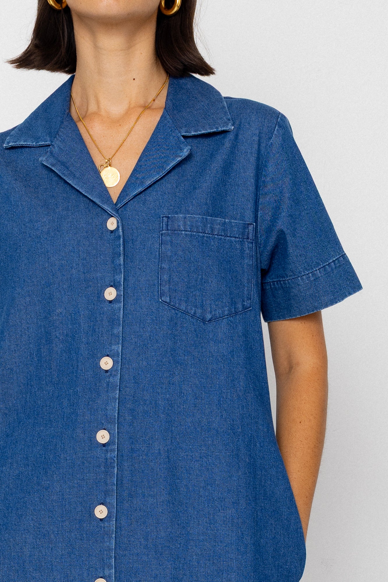 Folk Folk Shirt Dress - Indigo Denim Folk Folk Shirt Dress - Indigo Denim