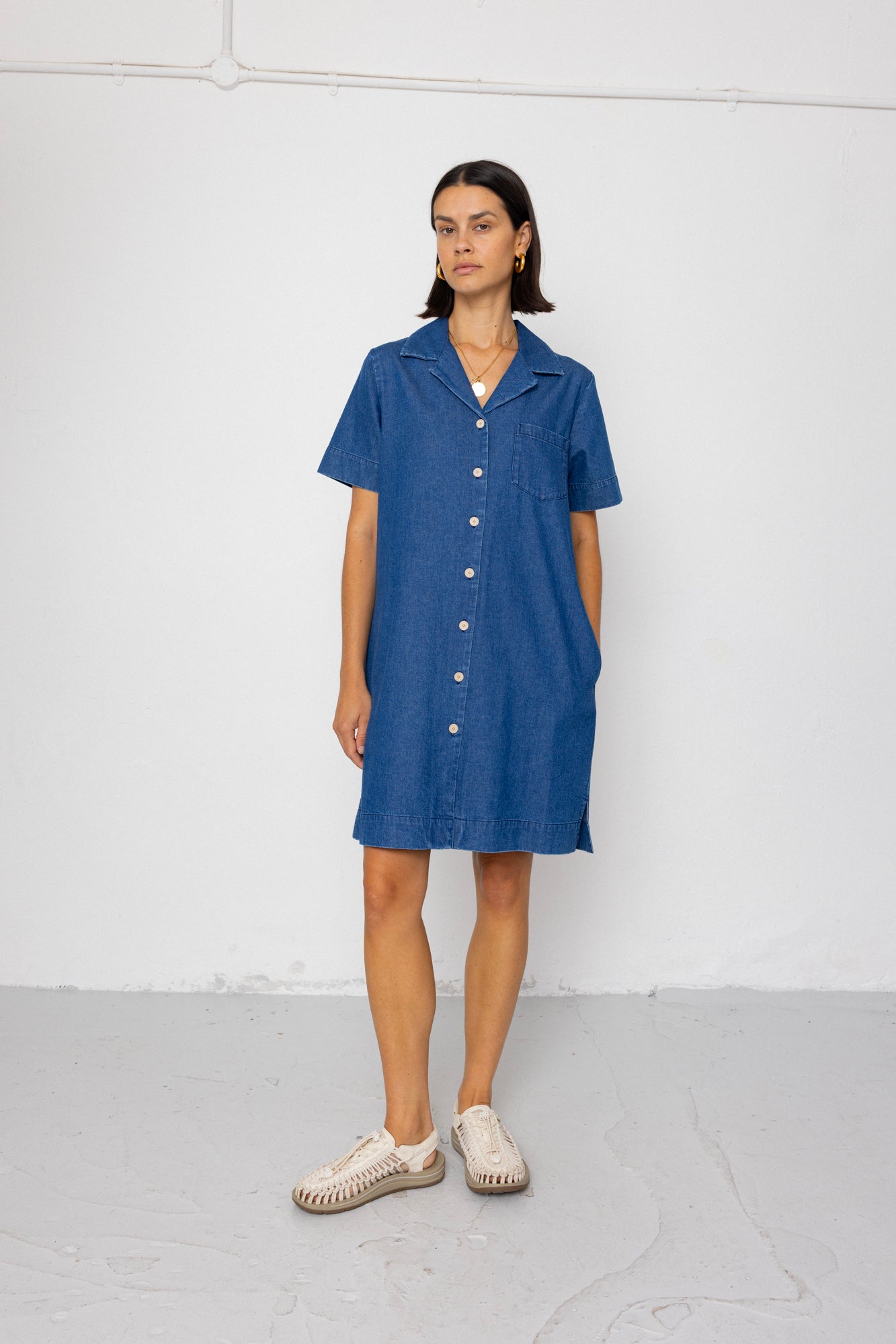 Folk | Folk Shirt Dress - Indigo Denim