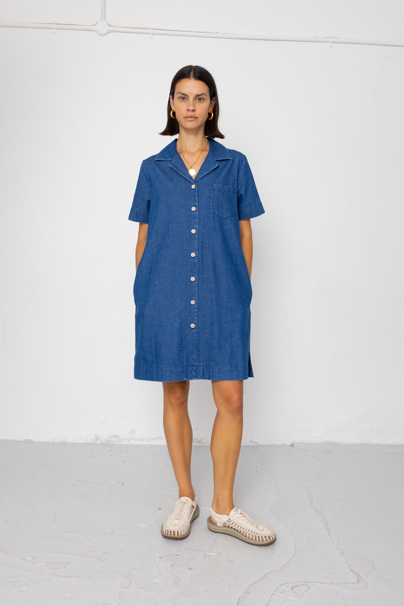 Folk | Folk Shirt Dress - Indigo Denim