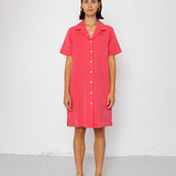 Folk | Folk Shirt Dress - Rose Red