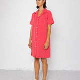 Folk | Folk Shirt Dress - Rose Red