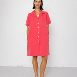 Folk | Folk Shirt Dress - Rose Red
