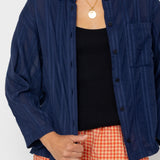 Archive Shirt - Dark Navy Dobby Stripe