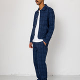 Signal Pant - Irregular Block Jacquard Navy