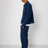 Signal Pant - Irregular Block Jacquard Navy