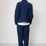 Signal Pant - Irregular Block Jacquard Navy