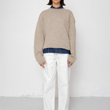 Slouch Crew Jumper - Natural Circle