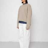 Slouch Crew Jumper - Natural Circle