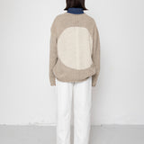 Slouch Crew Jumper - Natural Circle