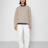 Slouch Crew Jumper - Natural Circle
