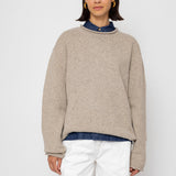 Slouch Crew Jumper - Natural Circle