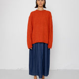 Slouch Crew Jumper - Red Oxide