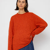 Slouch Crew Jumper - Red Oxide