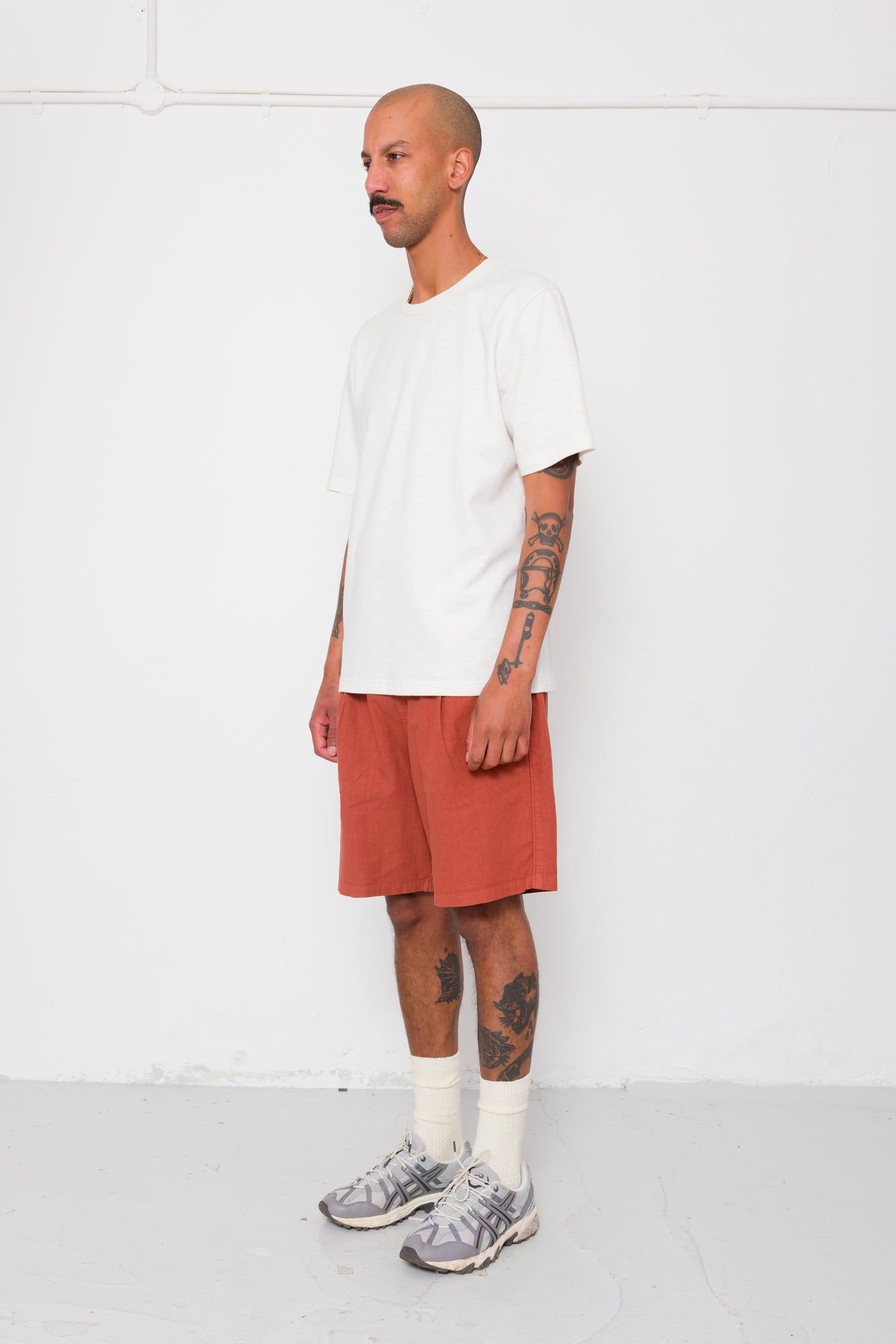 Folk | Folk Slub Embroidered T-Shirt - Off White