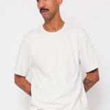Folk | Folk Slub Embroidered T-Shirt - Off White