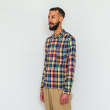 Folk | Patch Shirt - Navy Multicolour Check