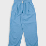 Drawcord Baggy Pants - Light Indigo Topstitch