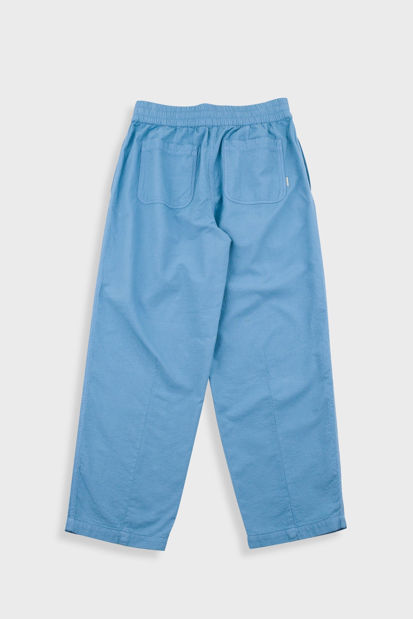 Folk Drawcord Baggy Pants - Light Indigo Topstitch