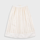 Full Seam Skirt - Ecru Ladder Embroidery