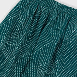 Full Seam Skirt - Vintage Green Stitch Print
