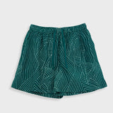 Wide Signal Shorts - Vintage Green Stitch Print