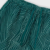 Wide Signal Shorts - Vintage Green Stitch Print