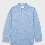 Raglan Shirt - Washed Indigo Stripe
