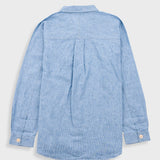 Raglan Shirt - Washed Indigo Stripe