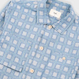 Patch Overshirt - Blue Tile Tapestry