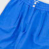 Drawcord Baggy Pants - Washed Cobalt
