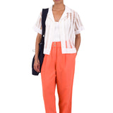 Drawcord Baggy Pants - Coral