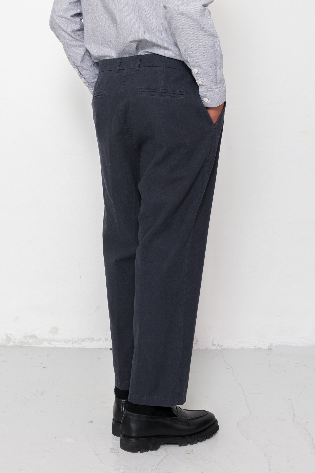 Folk | Folk Lunar Suit Trouser - Soft Black Cotton Linen
