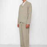 Folk | Folk Wide Fit Trouser - Silver Sage Herringbone