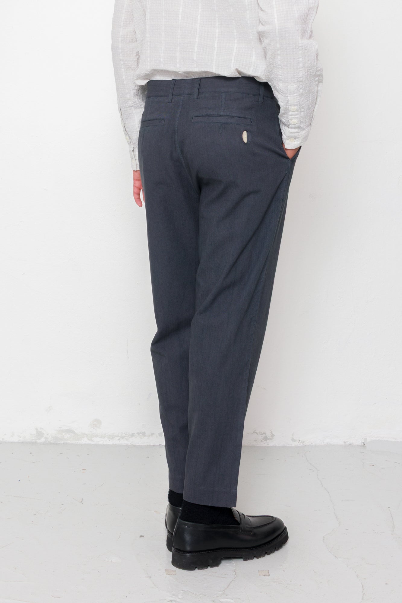 Folk | Folk Lunar Suit Trouser - Soft Black Cotton Linen