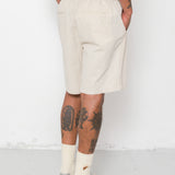 Relaxed Assembly Short - Natural Linen Cotton Canvas