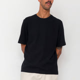 Short Sleeve Textured T-Shirt - Black
