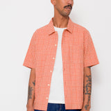 Gabe Shirt - Red Oxide Textured Check