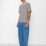 1x1 Striped T-Shirt - Soft Black