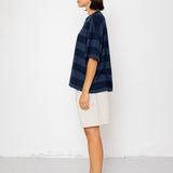 Folk | Folk Boyfriend T-Shirt - Navy / Blue Stripe
