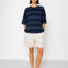Folk | Folk Boyfriend T-Shirt - Navy / Blue Stripe