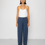 Folk | Folk Suit Trousers - Soft Indigo Overdyed Stripe